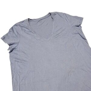 Madewell Women's XL Blue V Neck T Shirt Dress Short Sleeve Casual Lightweight